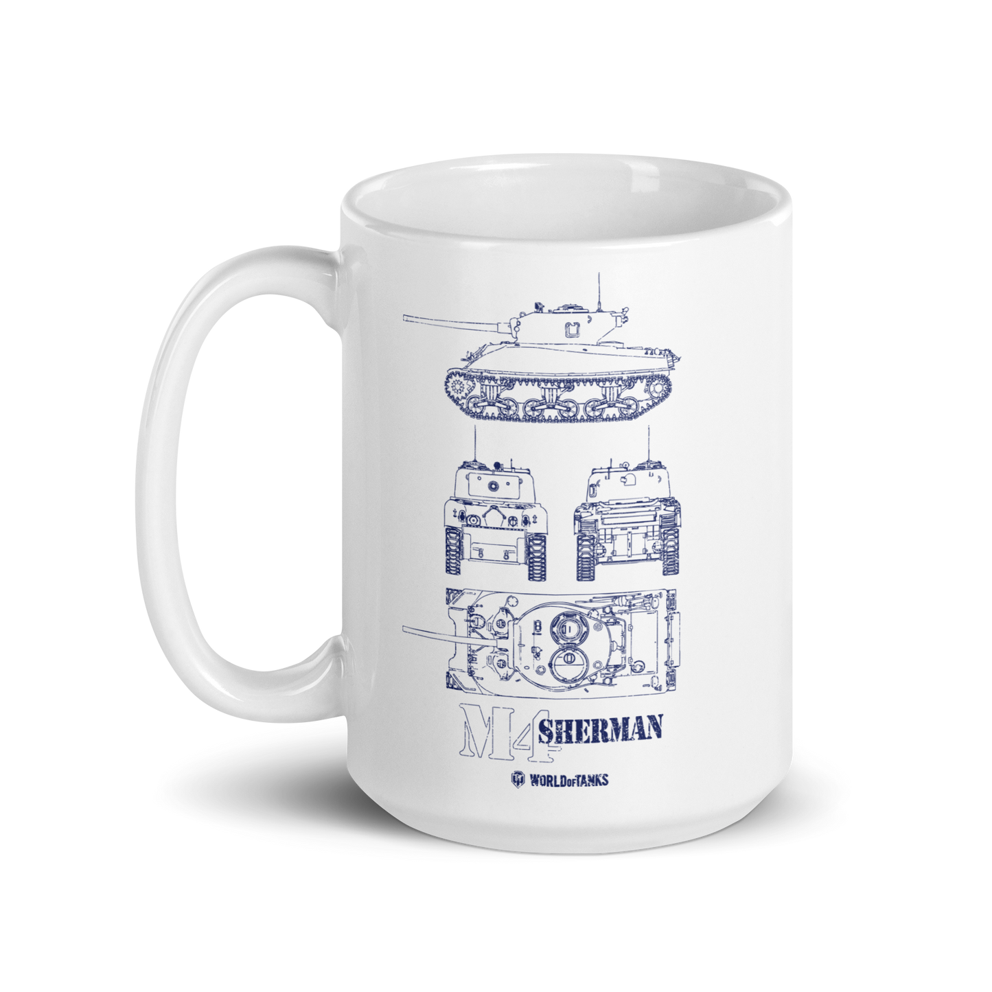 WoT M4 Sherman Blueprint Mug