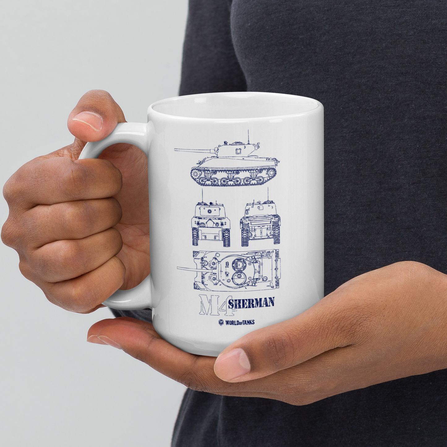WoT M4 Sherman Blueprint Mug