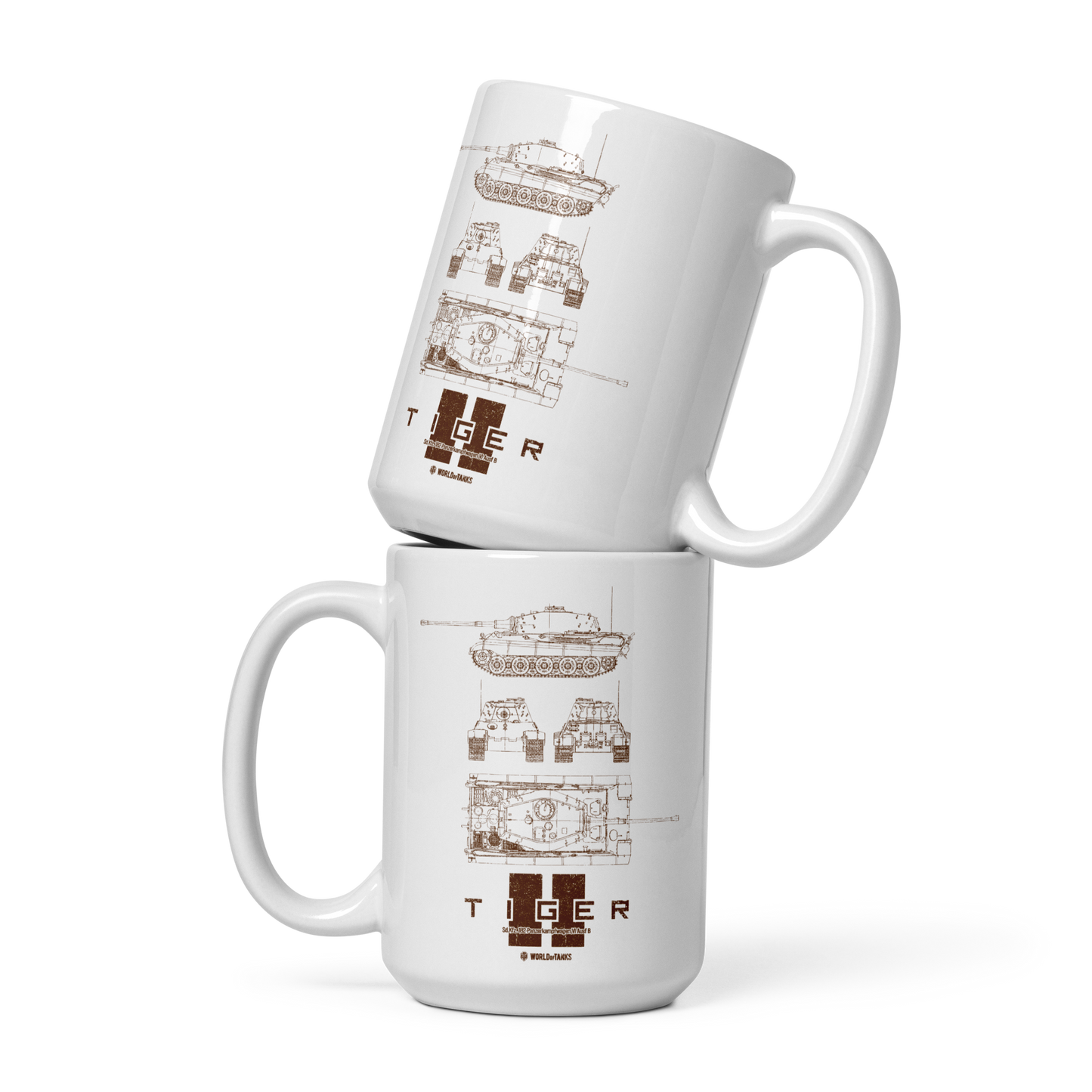 WoT Tiger II Blueprint Mug