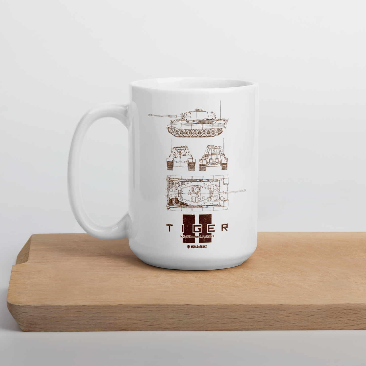 WoT Tiger II Blueprint Mug