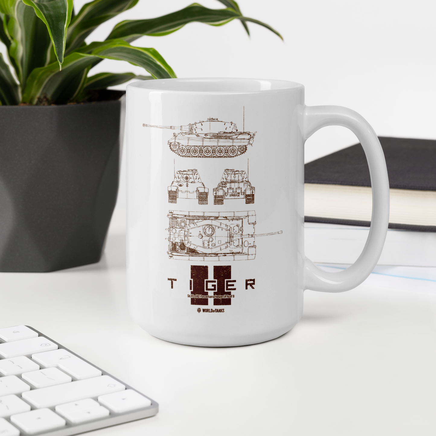 WoT Tiger II Blueprint Mug