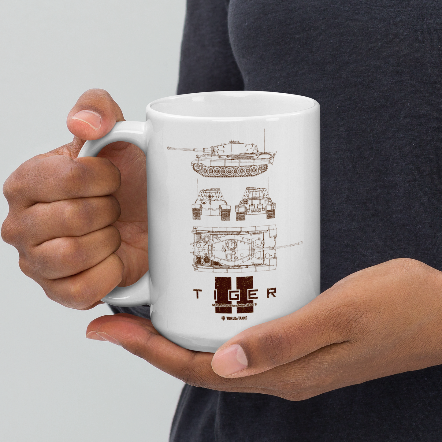 WoT Tiger II Blueprint Mug