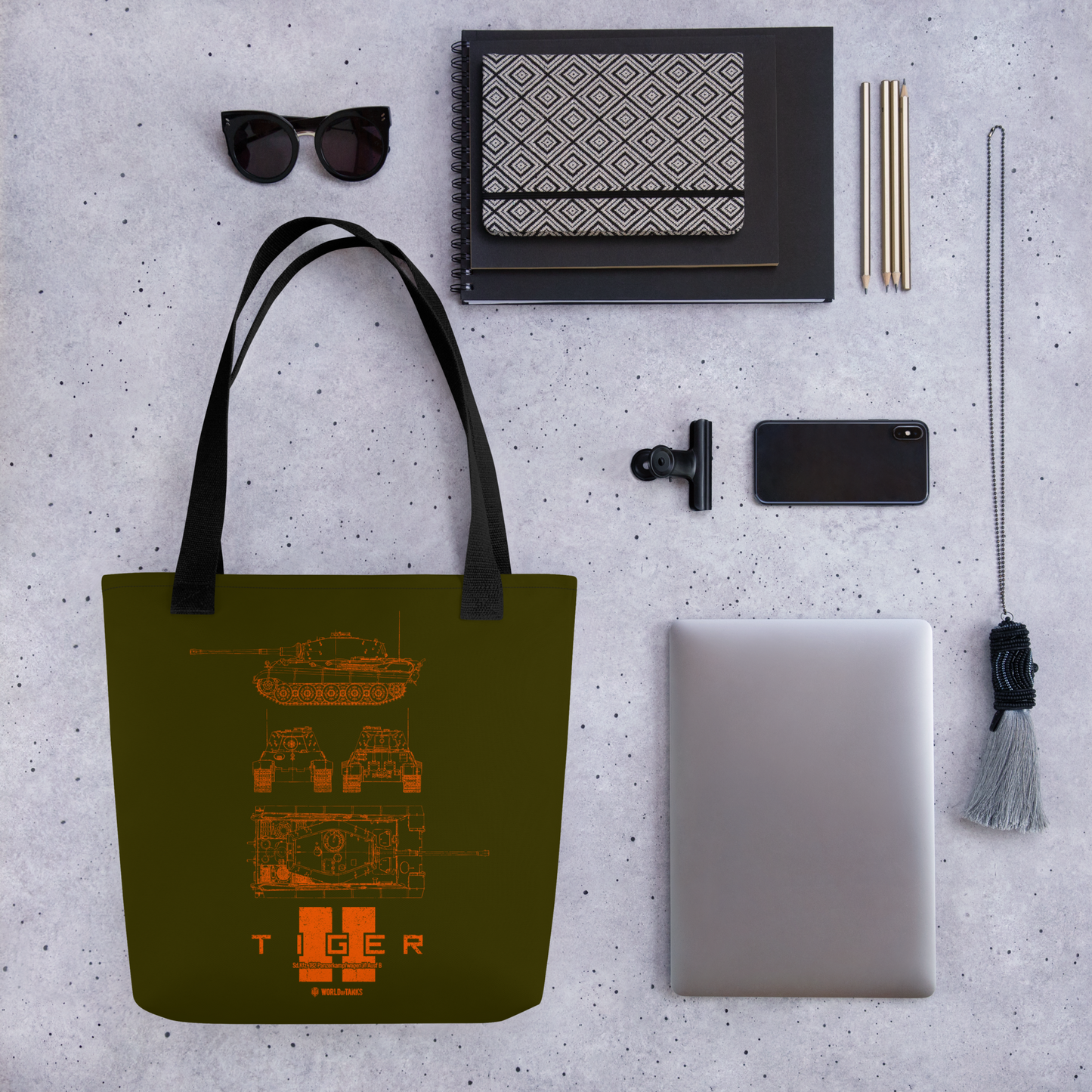 WoT Tiger II Blueprint Tote