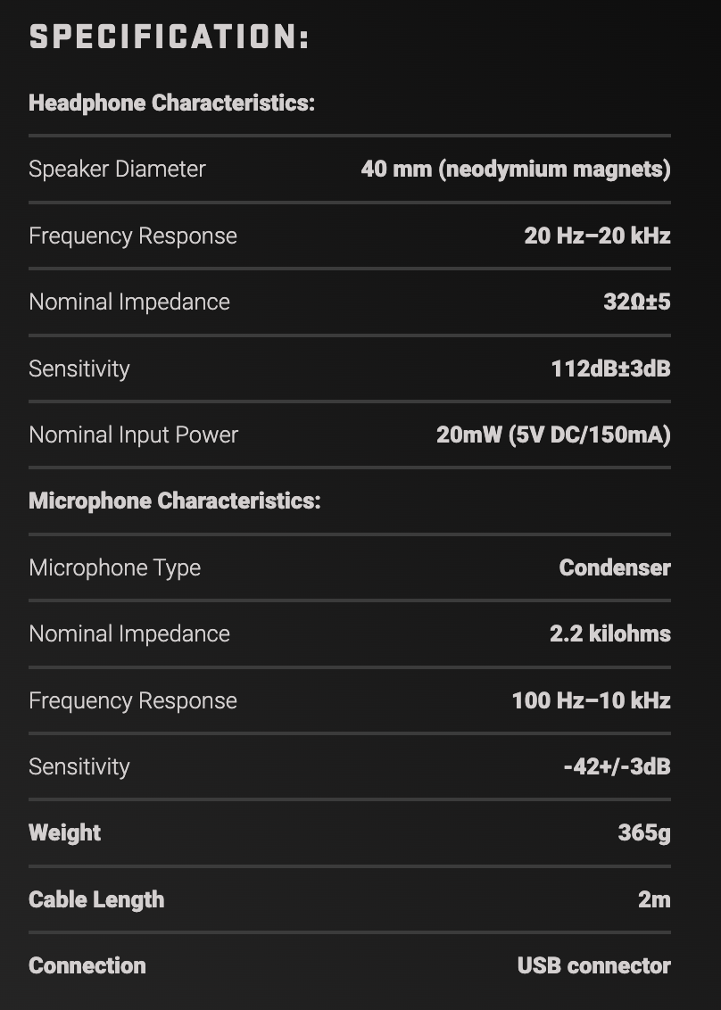 Yenkee 7.1 Surround Gaming Headset COMMANDER