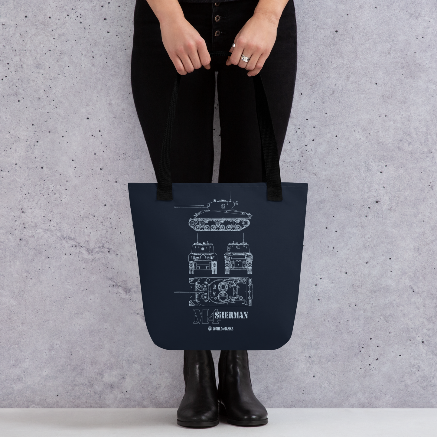 WoT M4 Sherman Blueprint Tote