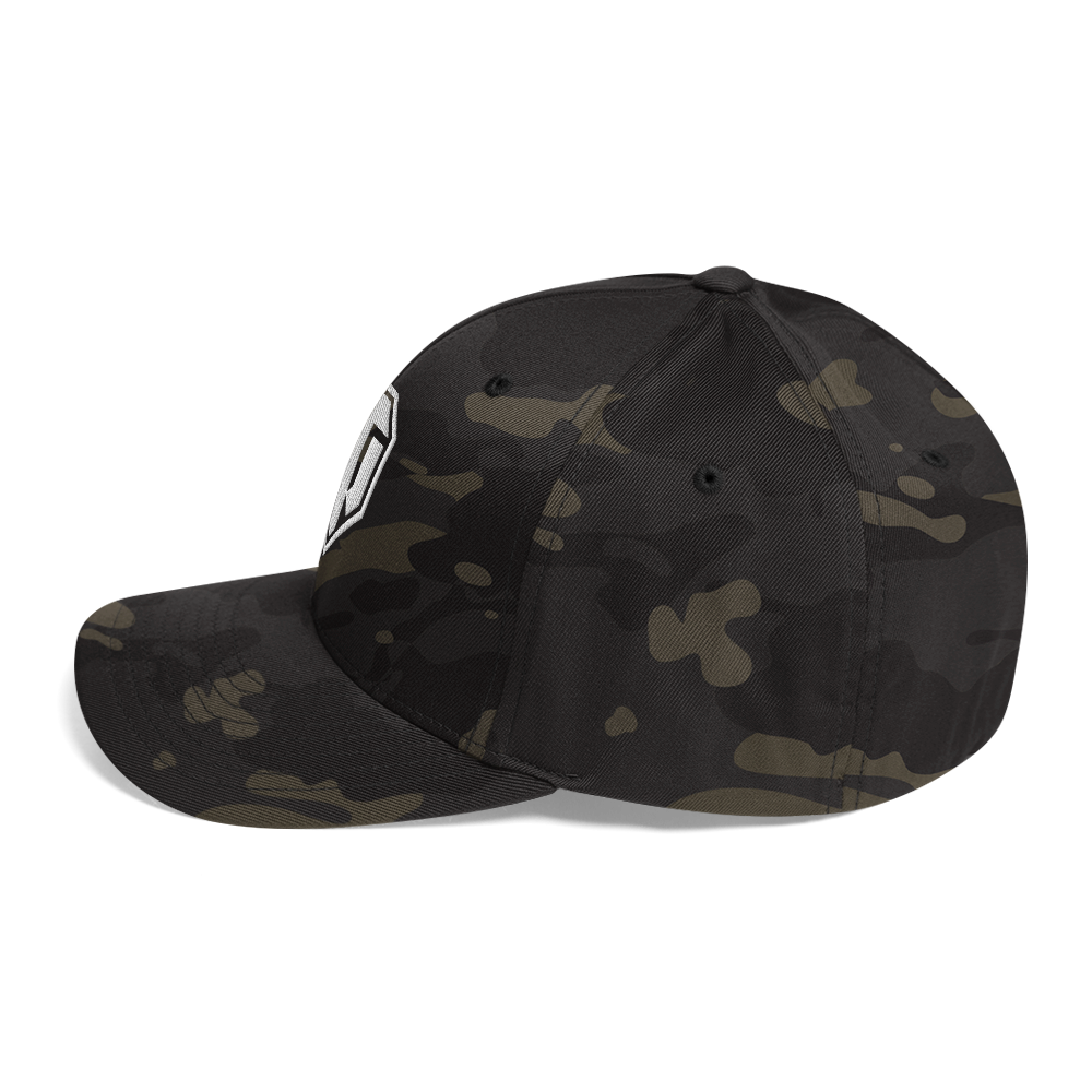 Wot Logo Structured FlexFit Cap [Black MultiCam]