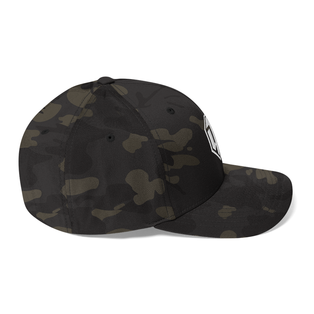 Wot Logo Structured FlexFit Cap [Black MultiCam]