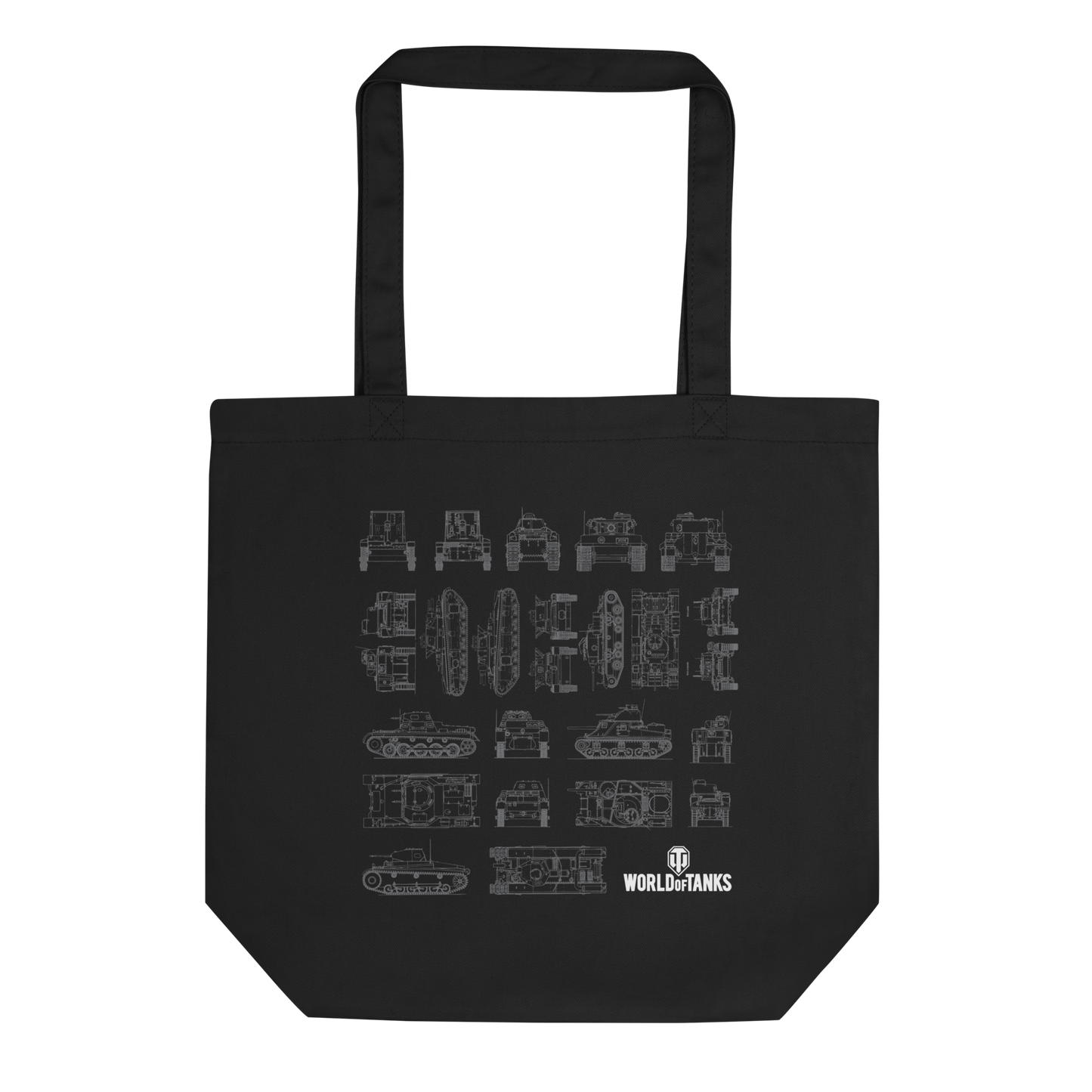 WoT Blueprint Tote Bag [ Black ]