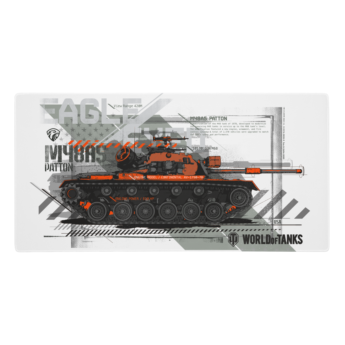 WoT M48A5 Patton Mousepad