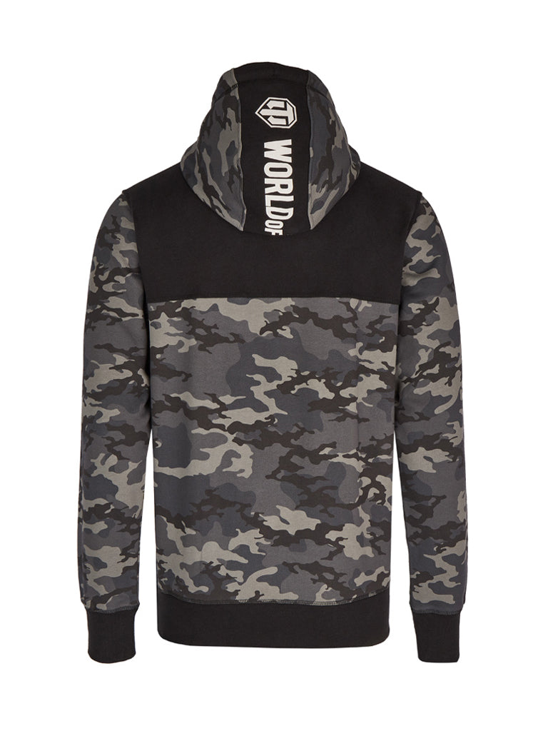 Black hoodie with fashion camo sleeves